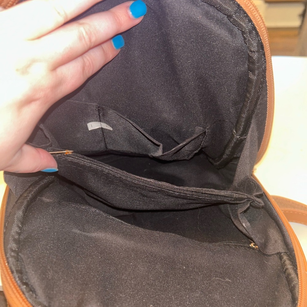Tan Leather Backpack - Picture 3 of 4